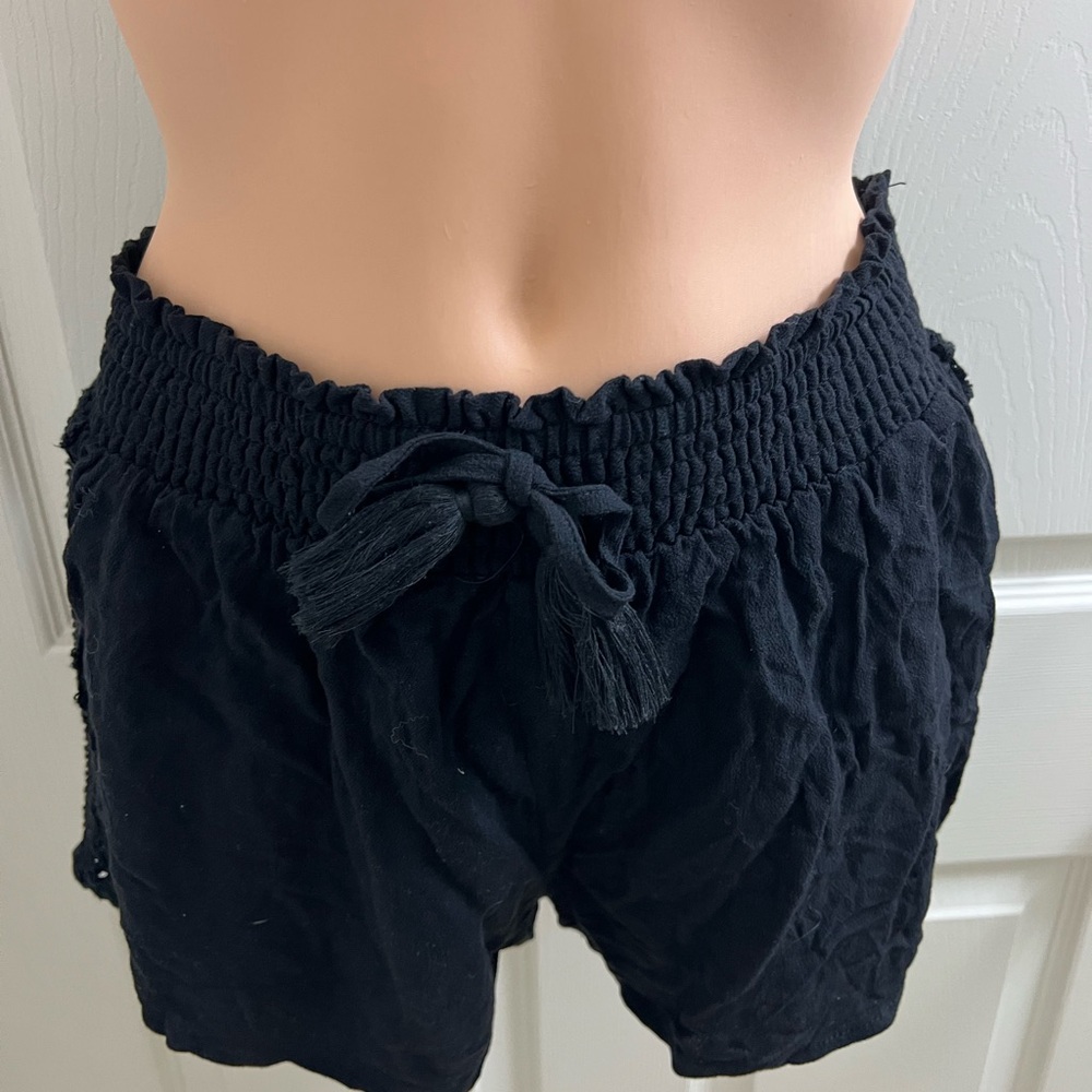 Ron Jon's Black Shorts with Crochet Sides
